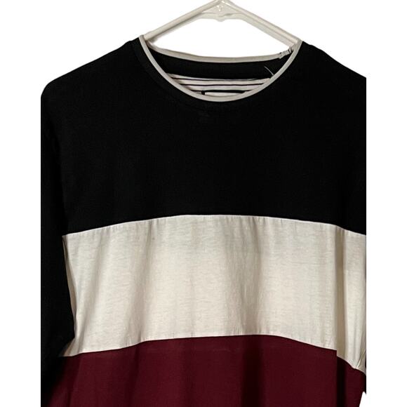 Ricky Singh Men's Long Sleeve Crewneck Pullover Shirt Size M Blue Red White - Picture 3 of 9